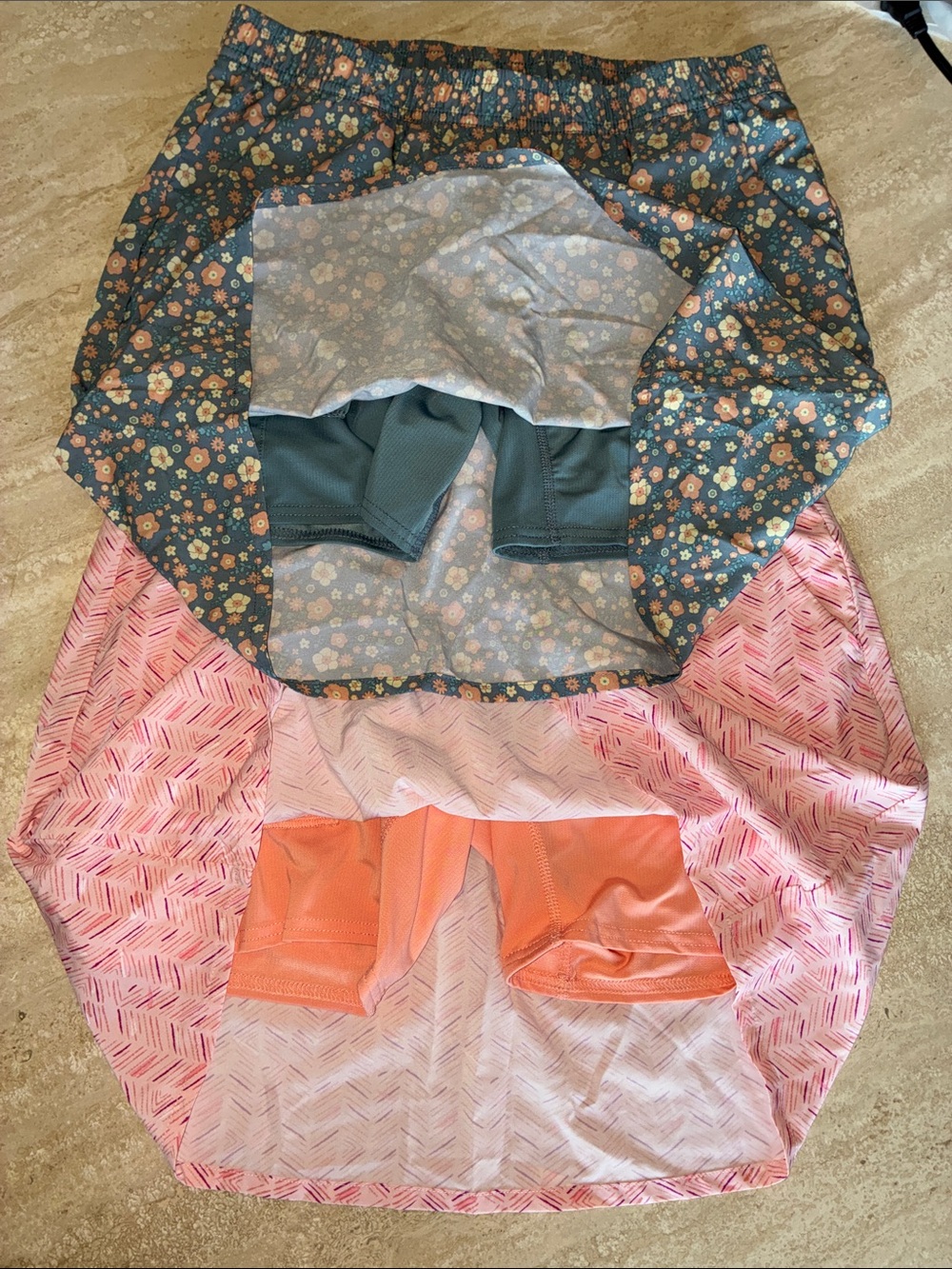 2 Pacific Trails Skirt/Skorts Women's M Pink Green prints, elastic waist. EUC - Picture 5 of 12
